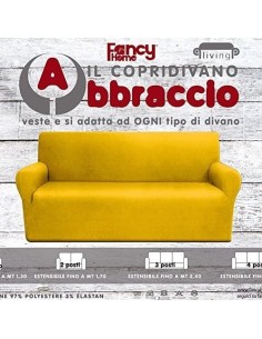 Copripoltrona Abbraccio Elasticizzato Fancy Home Tinta Unita