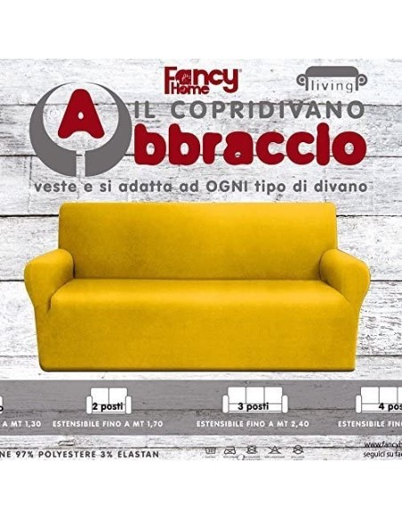 Copripoltrona Abbraccio Elasticizzato Fancy Home Tinta Unita