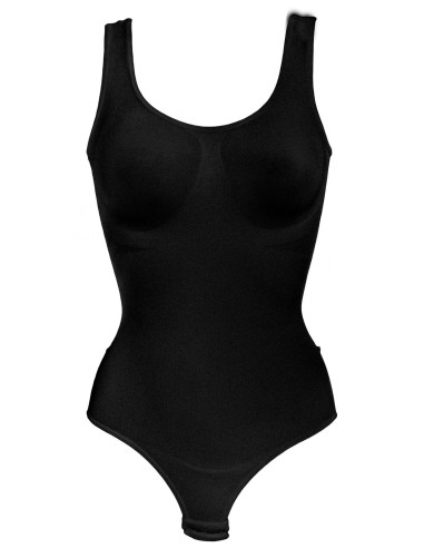 Body Modellante Spalla Larga Donna Microfibra...