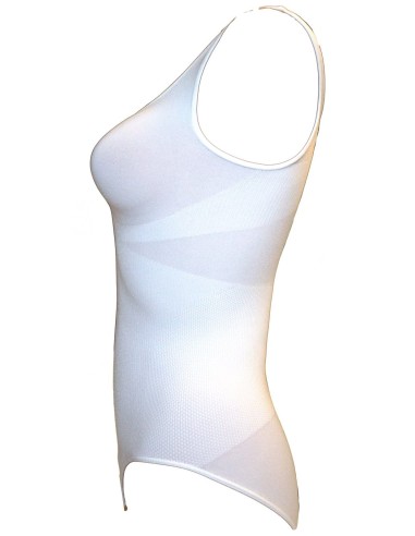 Body Modellante Spalla Larga Donna Microfibra...