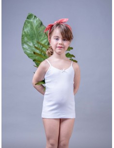 6 Canotte A Bratelline In Fresco Cotone Da Bambina...