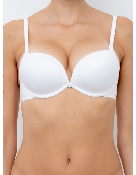 Reggiseno Super Push Up 2 Taglie In Piu In Microfibra Double Balconcino Lormar Coppa B