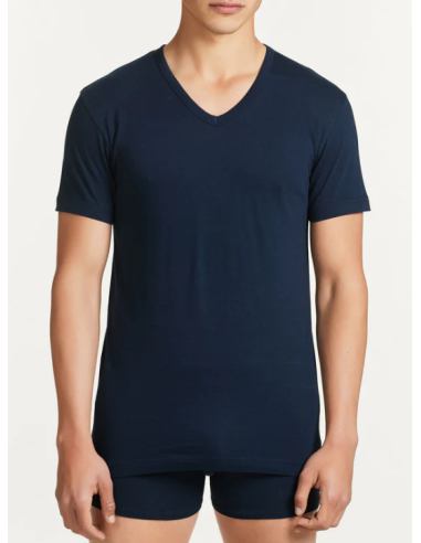 4 Maglie Intima Uomo Scollo A V In Cotone Ragno...
