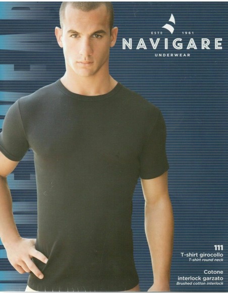 3 T-Shirt Uomo Caldo Cotone Girocollo Navigare 111 Manica Corta
