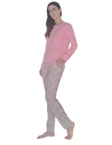 Pigiama Donna Calibrato Estivo Chiuso Manica Lunga Milk E Honey PDC098
