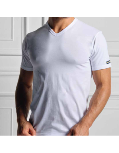 3 T-Shirt Uomo Cotone Jersey Scollo A V Navigare 512 Manica Corta