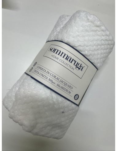Coperta In Coral Jacquard 150x180 Sommaruga Tinta Unita Medium