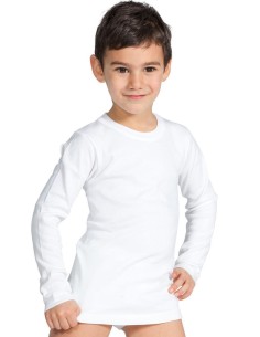 3 Maglie Intime Bambino In Caldo Cotone Manica Lunga...