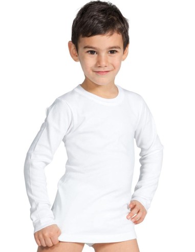 3 Maglie Intime Bambino In Caldo Cotone Manica...