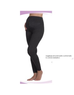 Leggings Premaman In Morbido Cotone Felpato Elasticizzato...