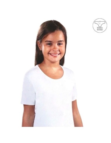3 Maglia Intime Bambina Mezza Manica In Caldo Cotone Interlock Bordo Raso Mabrat MMBF224