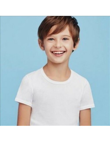3 Maglie Intime Bambino In Caldo Cotone Interlock Mezza Manica Mabrat MMFB204