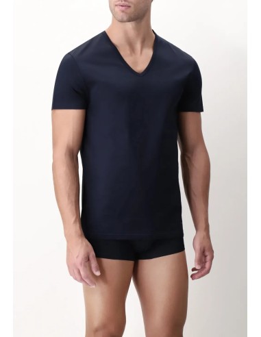 3 Maglie Intime Uomo Caldo Cotone Interlock Scollo a V Mabrat MMUF272BL