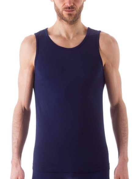 3 Canotte Uomo In Caldo Cotone Interlock Girocollo Mabrat MMUF270BL