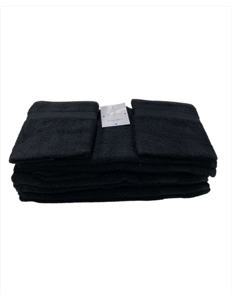 Offerta Set Bagno 12 Asciugamani 6 Viso E 6 Ospite Spugna 500 gr Linea Blu Gold Collection
