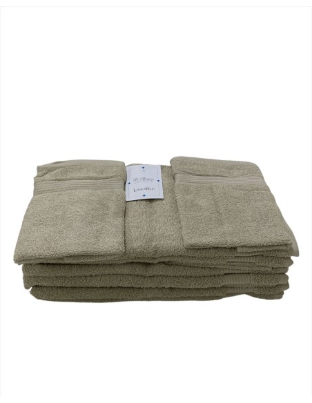 Offerta Set Bagno 12 Asciugamani 6 Viso E 6 Ospite Spugna 500 gr Linea Blu Gold Collection