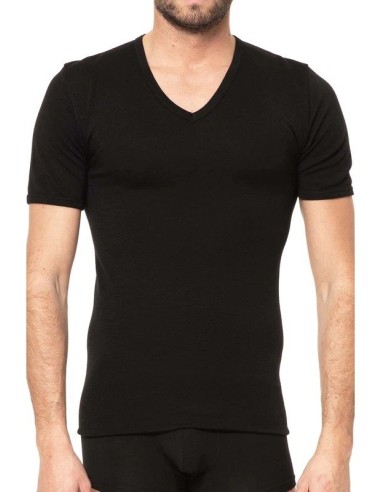 3 Maglie Intime Uomo Caldo Cotone Interlock Scollo a V Mabrat MMUF272N