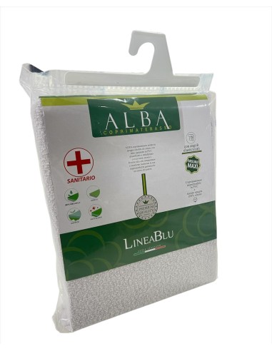 Coprimaterasso Sanitario Impermeabile PVC Culla Lettino In Puro Cotone Alba By Linea Blu