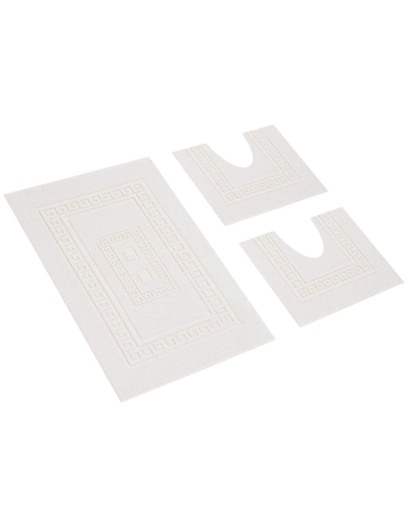 Tappeto Tris Bagno 3 Pezzi In Spugna 60X90 Girowater Girobidet Onda Blu Torino