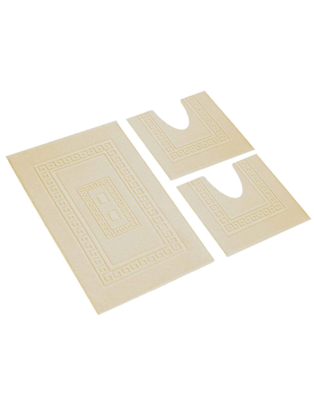 Tappeto Tris Bagno 3 Pezzi In Spugna 60X90 Girowater Girobidet Onda Blu Torino