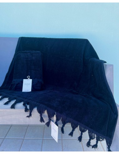 Telo Mare In Spugna In Velluto Con Frangia 90X170 Linea Blu Art. Velour