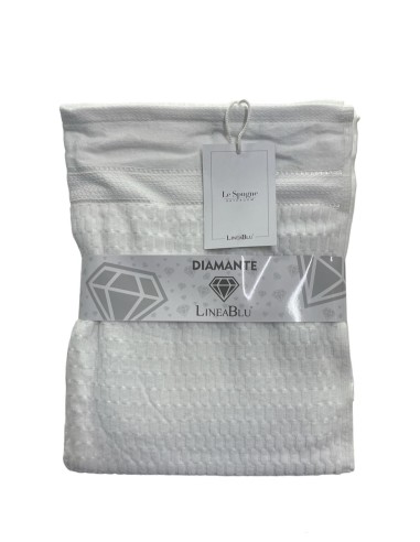 Set Bagno 1+1 Viso E Opsite In Spugna Idrofila 420 g/mq In Puro Cotone Linea Blu Diamante Var.1