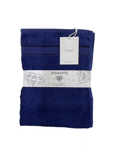 Set Bagno 1+1 Viso E Opsite In Spugna Idrofila 420 g/mq In Puro Cotone Linea Blu Diamante Var.2