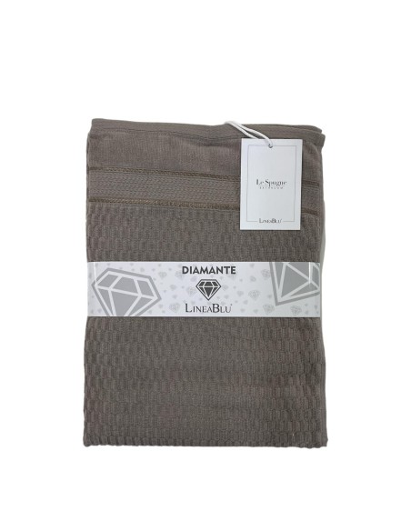 Set Bagno 1+1 Viso E Opsite In Spugna Idrofila 420 g/mq In Puro Cotone Linea Blu Diamante Var.2