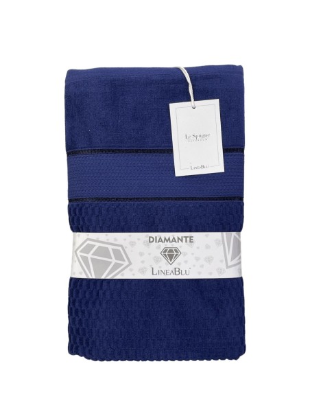 Telo Bagno In Spugna Idrofila 420g/mq 100% Cotone Linea Blu Diamante Var.2