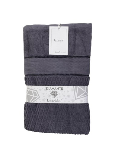 Telo Bagno In Spugna Idrofila 420g/mq 100% Cotone Linea Blu Diamante Var.2