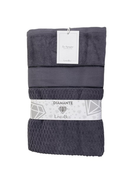Telo Bagno In Spugna Idrofila 420g/mq 100% Cotone Linea Blu Diamante Var.2