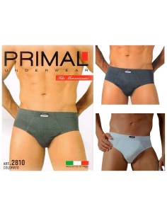 6 Slip Uomo Calibrati In Cotone Mercerizzato Con Elstico Interno Primal Art. 2810 2