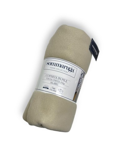 2 Coperte In Pile 150X180 Tinta Unita 250gr Sommaruga Misura Medium