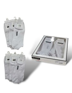 6 Paia Mini Calze Fantasmini Pezzini Unisex Bimbo Bimba In Filo Di Scozia
