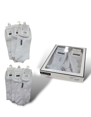 6 Paia Mini Calze Fantasmini Pezzini Unisex Bimbo Bimba In Filo Di Scozia