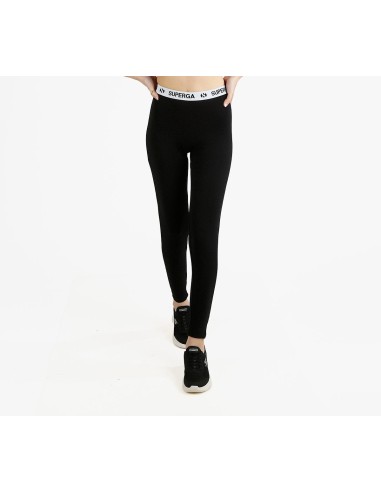 Leggings In Cotone Elasticizzato Con Elastico Logato Superga Art. 762