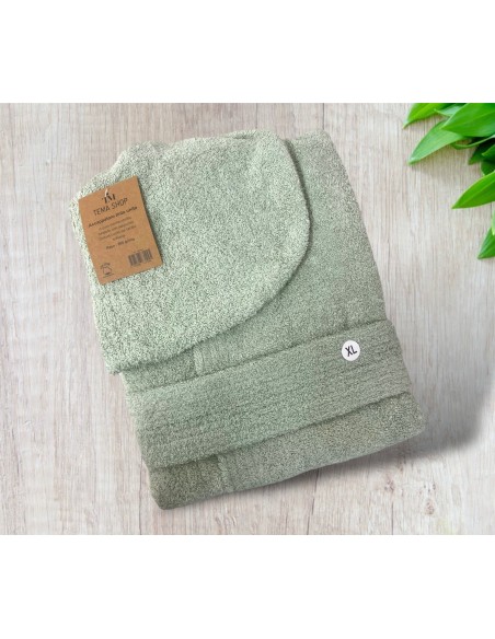 Accappatoio In Spugna Di Puro Cotone Idrofilo Tema Shop Unisex
