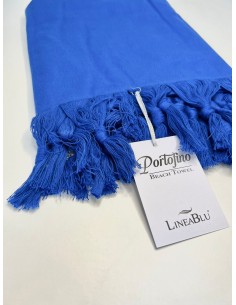 Telo Mare In Cotone Con Frange Linea Blu 90x160 Portofino 2