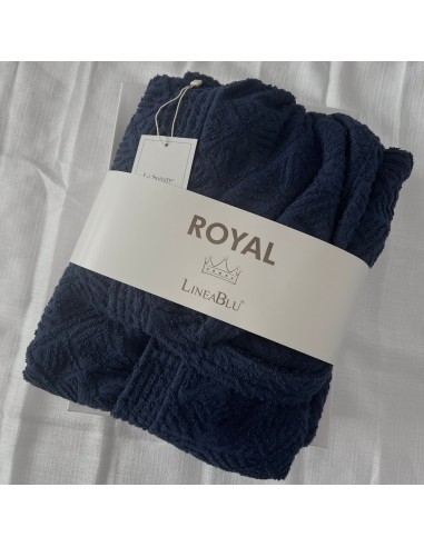 Accappatoio In Spugna Jacquard 100% Cotone 520Gr LineaBlu Royal