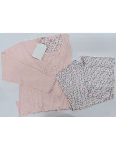 Pigiama Donna Calibrato Estivo Aperto Maniche Lunghe Milk E Honey PDC166
