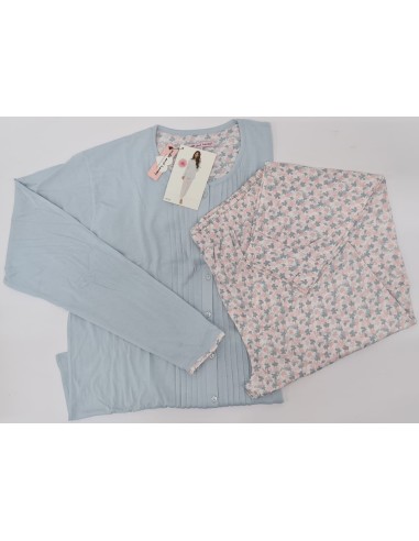 Pigiama Donna Calibrato Estivo Aperto Maniche Lunghe Milk E Honey PDC166