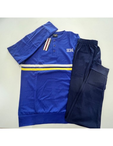 Pigiama Uomo In Caldo Cotone Manica E Pantalone Lungo Marta Marzotto EMI806
