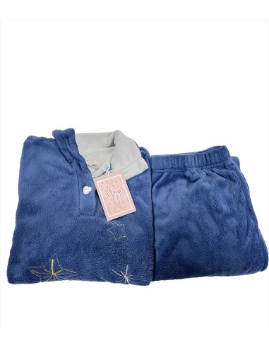 Pigiama Donna In Coral Maniche E Pantaloni Lunghi Con Polsini You&Me YM403
