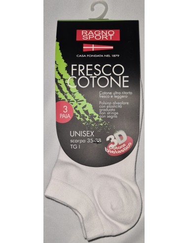 6 Paia Bike Socks Ragno In Cotone Elasticizzato...