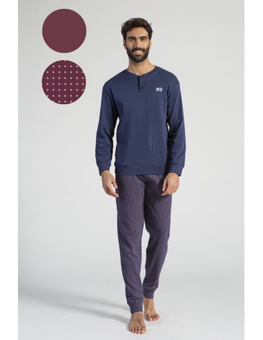 Pigiama Uomo In Caldo Cotone Calibrato Papalina Match Flower PUC181