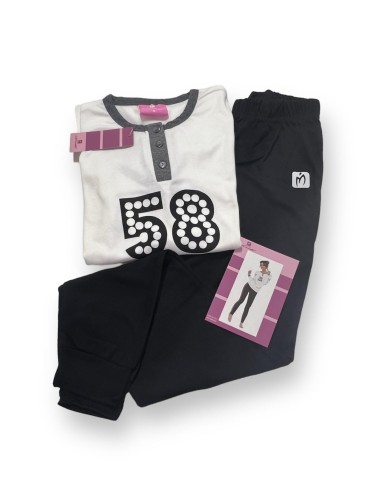 Pigiama Donna In Caldo Cotone Manica E Pantalone Lungo Marta Marzotto MM493