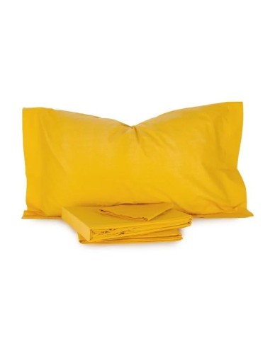 Completo Letto Singolo Cotone Irge Lenzuola Tinta Unita Oro