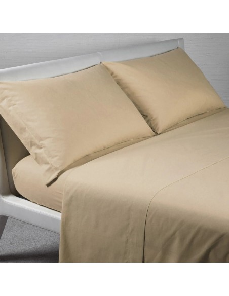 Completo Letto Singolo In Puro Cotone Angels Tortora Chiaro
