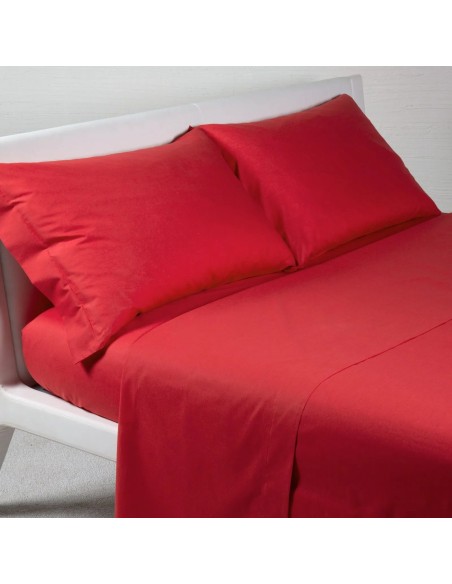 Completo Letto 1 Piazza E Mezza In Puro Cotone Angels Rosso