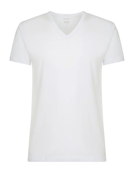 4 Maglie Intima Uomo Scollo A V In Cotone Ragno 601418